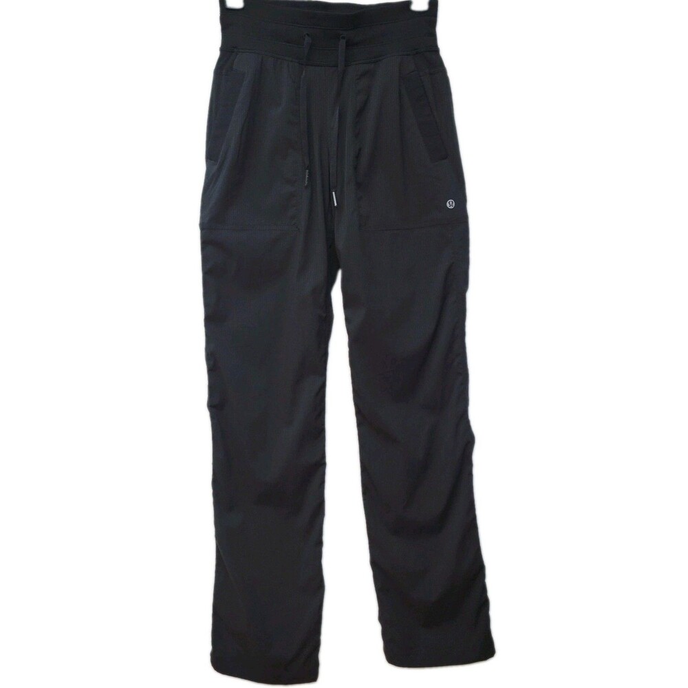 Lululemon Dance Studio Pants Women's 2 Black Lightweight Drawstring Athletic